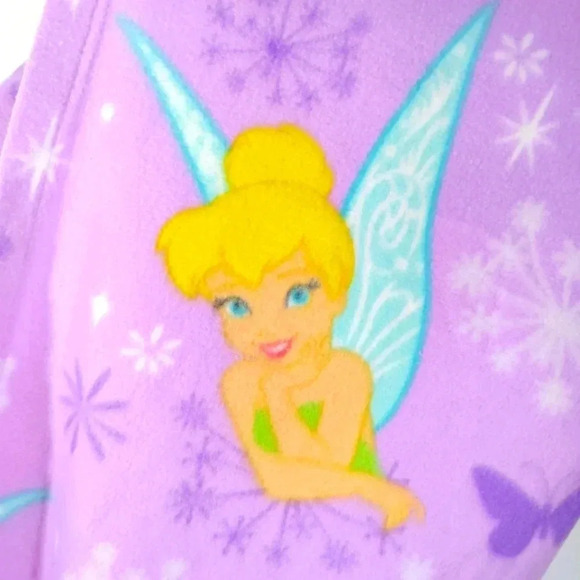 Disney Fairies Tinkerbell Snuggler Robe Blanket with Arms Fairy Tink Cozy - Picture 4 of 17